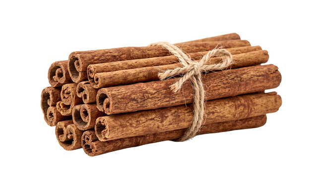 cinnamon sticks isolated on transparent background
