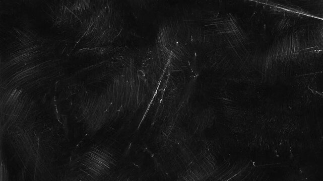 Animated grunge motion texture overlay, Abstract black grunge scratched surface with dark worn texture, grunge gritty dead led black retro vintage textured stop motion overlay loop animation