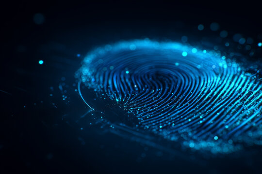 Digital biometric fingerprint scan for futuristic security access