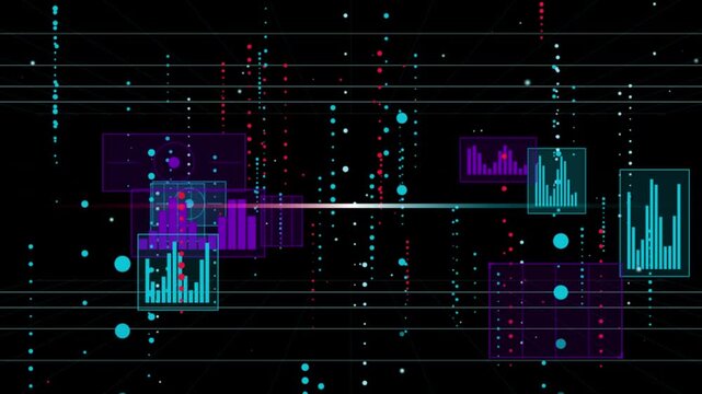 Modern digital data visualization background