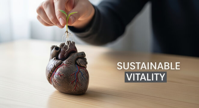 Heart plant growth sustainable vitality biohacking longevity research
