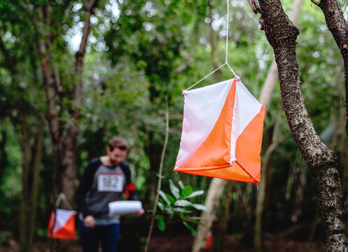 Outdoor orienteering check point activity