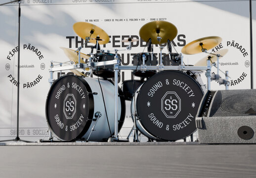 Music Drum Mockup