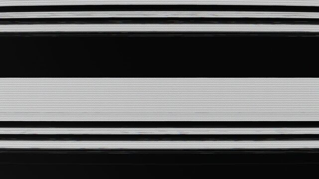 Bold grunge CRT error screen with analog noise, scanlines and signal interference