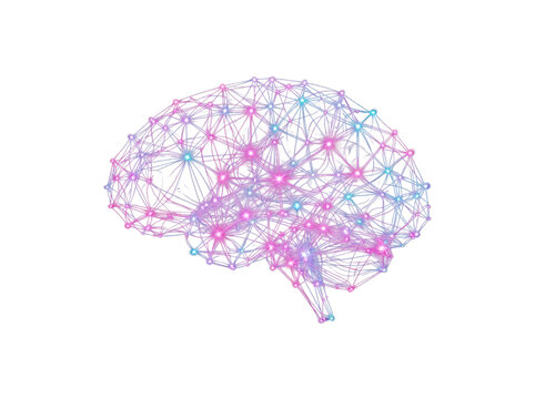 Brain visualization digital neural network intelligence concept art