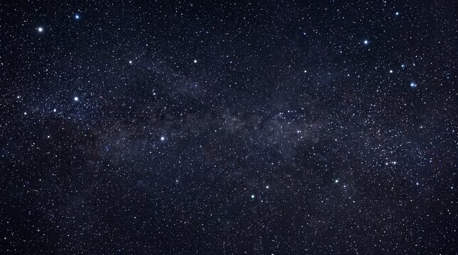 Astrophotography Clear Deep Starry Sky with Pleiades Cluster Night Landscape