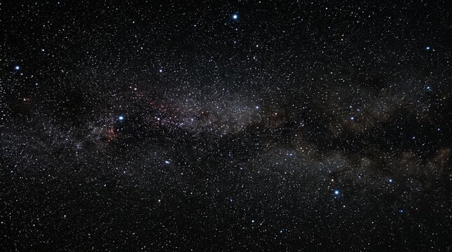 Astrophotography Clear Deep Starry Sky with Pleiades Cluster Night Landscape