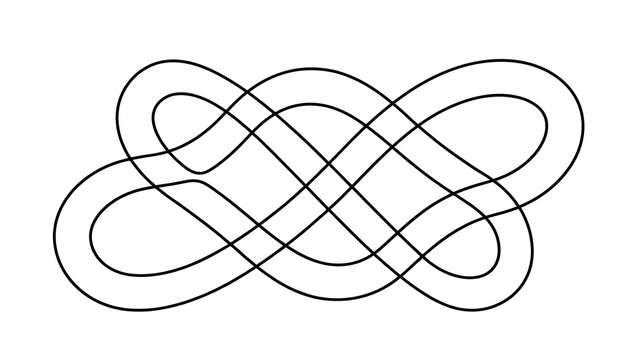 Elegant Celtic knot design on white background.
