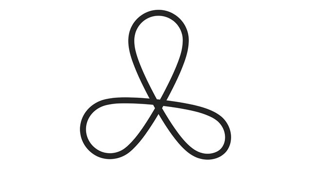 Elegant infinity symbol design on white background.
