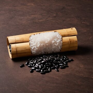 thai sticky rice in bamboo khao lam