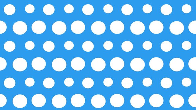 Seamless Blue Background Featuring Repeating White Circular Polka Dot Pattern