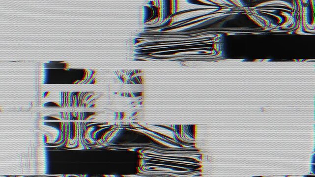 Grunge analog CRT error screen with bold text, scanlines and digital distortion effect