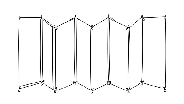 Geometric wireframe pattern on white background.