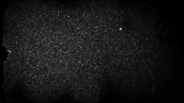 Looping texture dark grunge overlay low framerate stop motion concept. Black vintage film grain texture background with scratches and noise effects for creative design