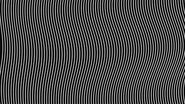 Abstract monochrome pattern featuring rhythmic vertical wavy black lines