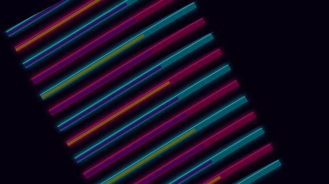 Abstract graphic showing parallel diagonal bands in dark blue and deep red