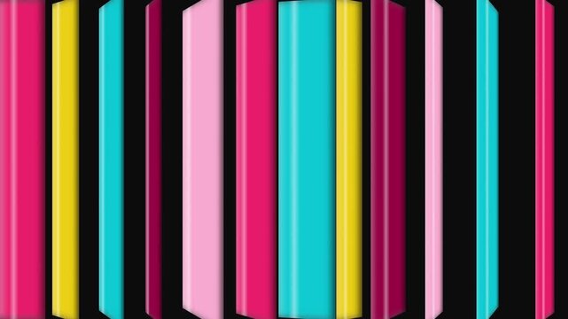 Abstract composition of vibrant vertical stripes in a colorful pattern design