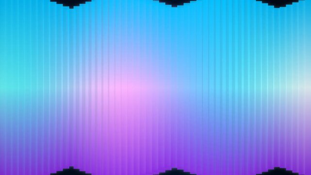 Abstract gradient background with vertical lines and pixelated border edges