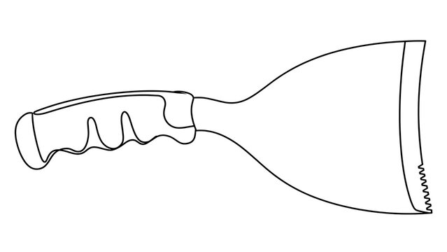 Hand drawn knife illustration on white background.