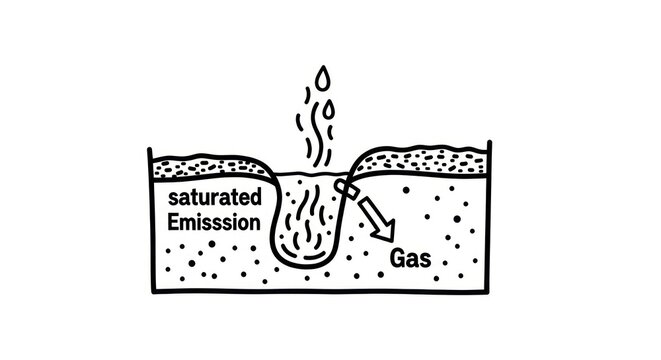 Diagram of saturated emission process.