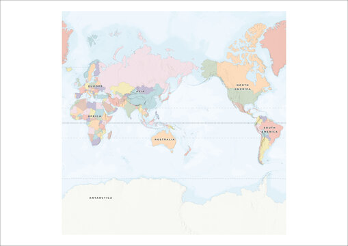 WGS 1984 pdc mercator Projection Map