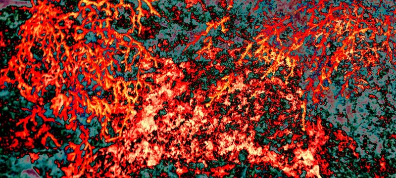 Red Orange Teal Lava Abstract Grunge Texture Background