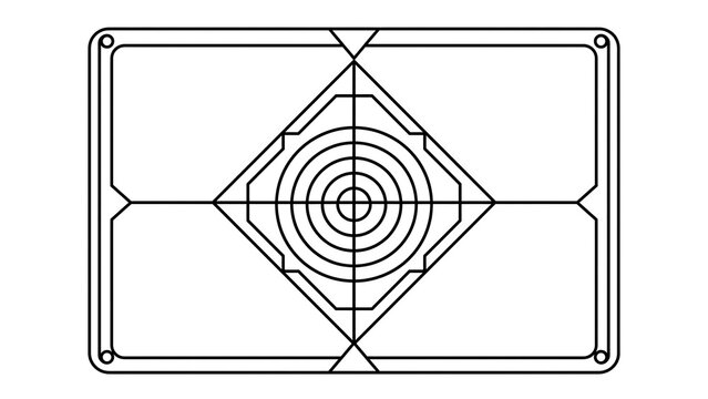 Geometric pattern with concentric circles white background.