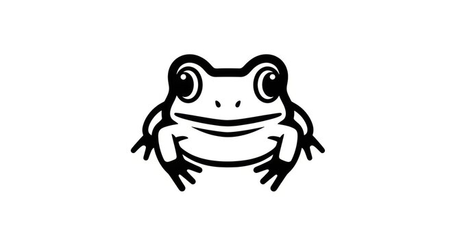 Smiling Frog Cartoon Character Illustration.