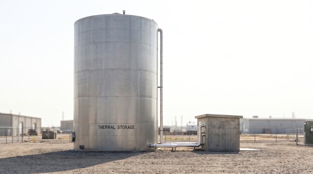 Thermal Energy Storage: Sand Battery Silo at a Clean Energy Site
