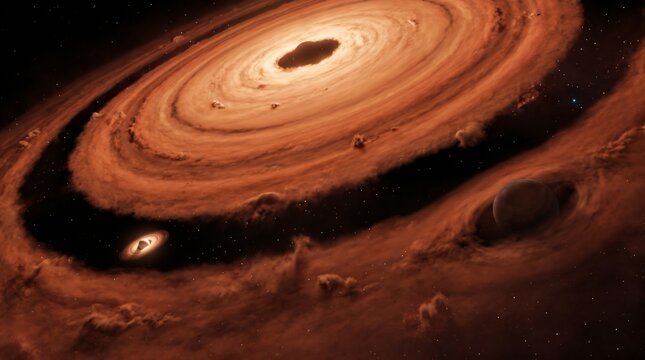 Photorealistic Protoplanetary Disk Showing Planet Formation Around a Young Star