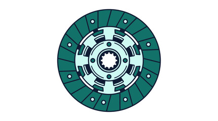 Naklejka premium Automotive Clutch Disc Isolated