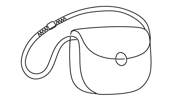 Handbag illustration on white background.