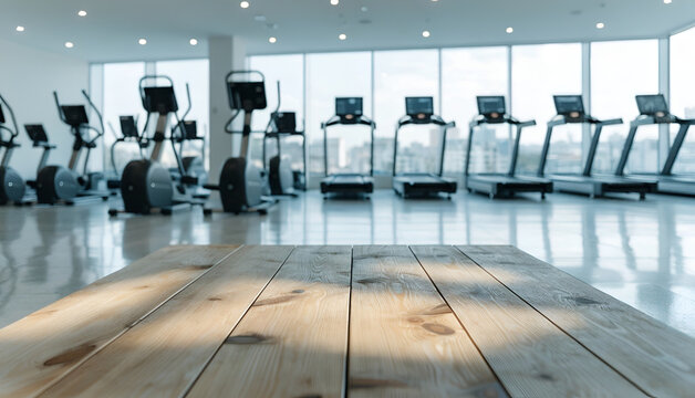 Modern Gym Interior with Fitness Equipment
