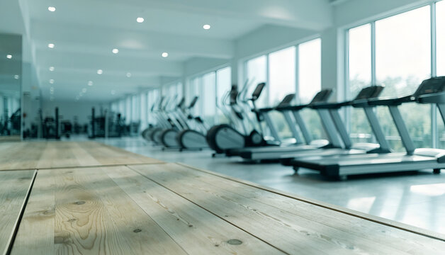 Modern Gym Interior with Fitness Equipment