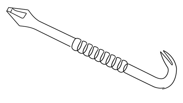 Illustration of a hook on white background.