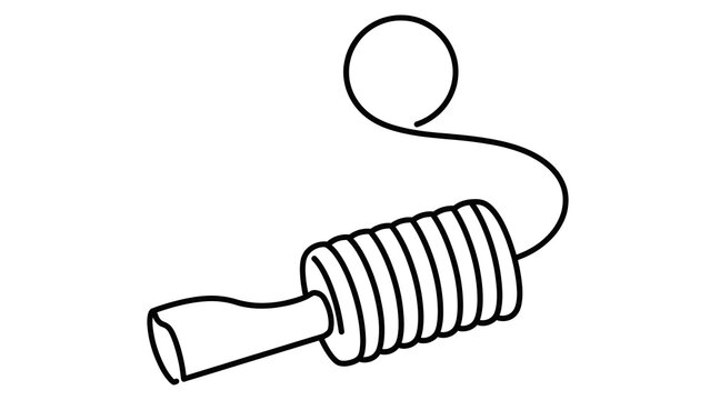 Illustration of a party horn on white background.