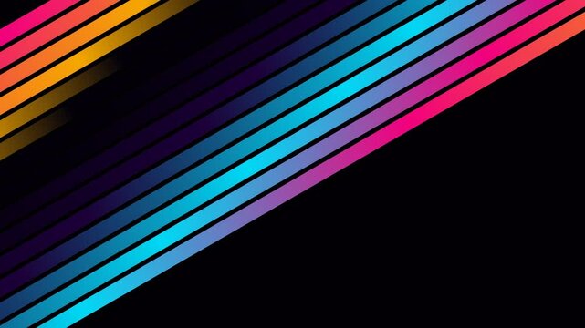 Abstract background featuring vibrant diagonal lines on a black canvas