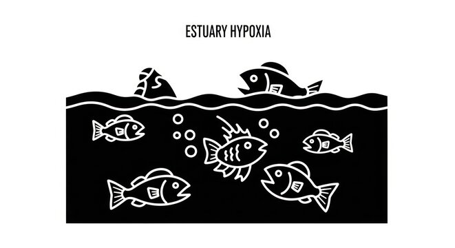 estuary hypoxia fish water ocean.