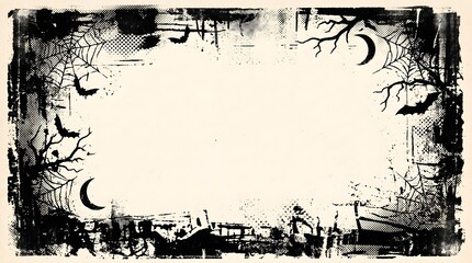 Obraz premium Distressed Halloween Grunge Frame Border Background