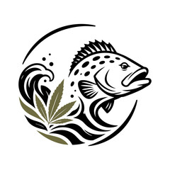 Obraz premium cannabis logo