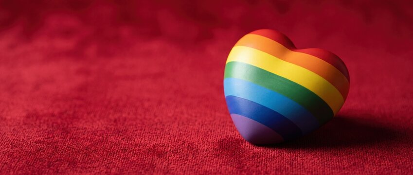 Rainbow Heart Symbol of LGBTQ Pride Love and Inclusion