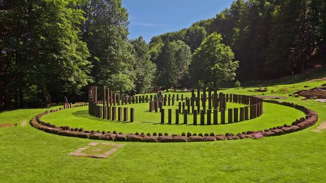 Aerial View of Great Circular Sanctuary at Sarmizegetusa Regia
