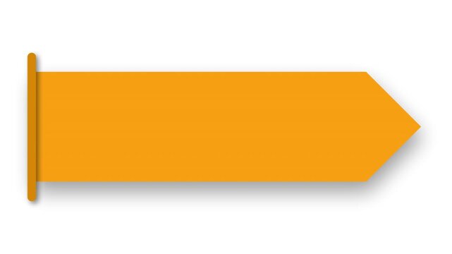 Orange Arrow Lower Third Banner Title Box Isolated