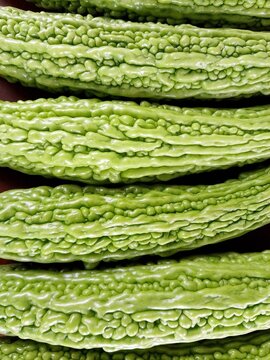 natural carvings on bitter melon