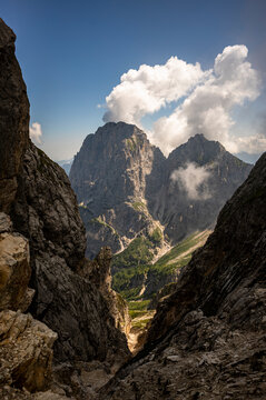 View from Cima di Terrarossa, Montasio Massif, Julian Alps, Italy