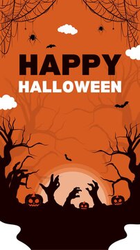 Festive Halloween Party Scene with Costumed Guests and Decorations