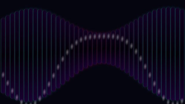 A digital visualization of a sine wave pattern with vertical bar elements