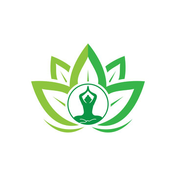 Yoga Lotus Flower Vector Icon