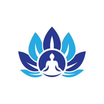 Minimalist Lotus Flower Meditation Icon