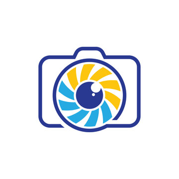 Abstract Camera Lens Icon Illustration